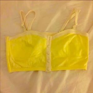 Free people yellow bustier size medium :)